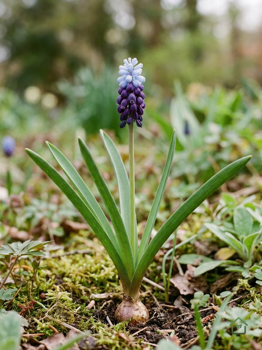 Breedbladige blauwe druifjes